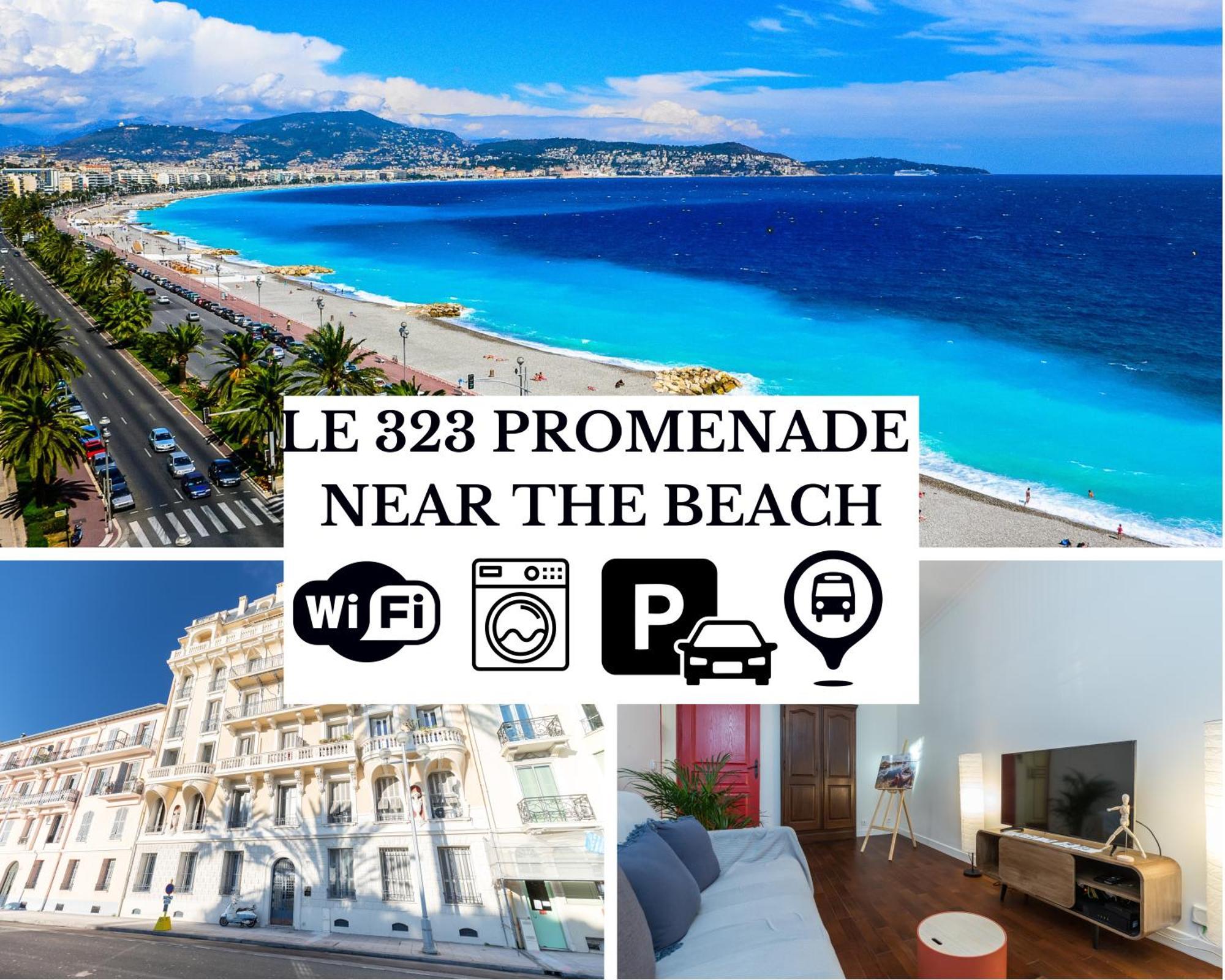 Le 323 Prom - 2 Chambres - Ac - Parking - Tram Et Supermarche Proches - Front De Mer Nice Exterior photo